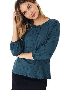 FatFace Anna Nordic Ditsy Floral Print Cottagecore Preppy Cotton Top Size 6 NWT